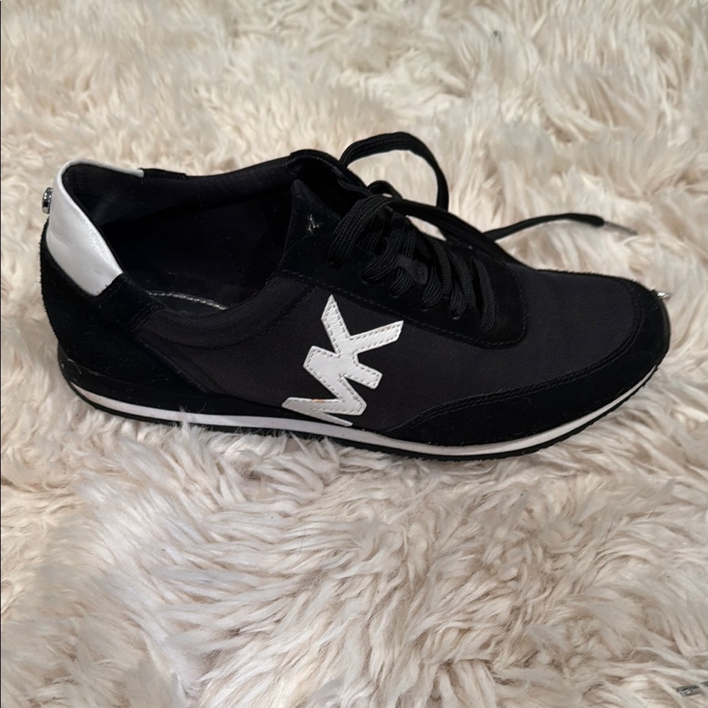 Michael Kors Black and White Sneakers with Mesh Upper